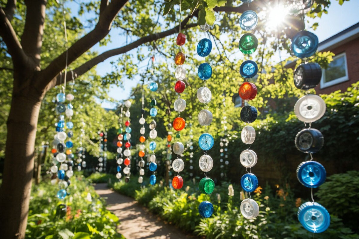 Zavesenie viečok od sycených nápojov v záhrade: prečo sa to odporúča a načo to slúži