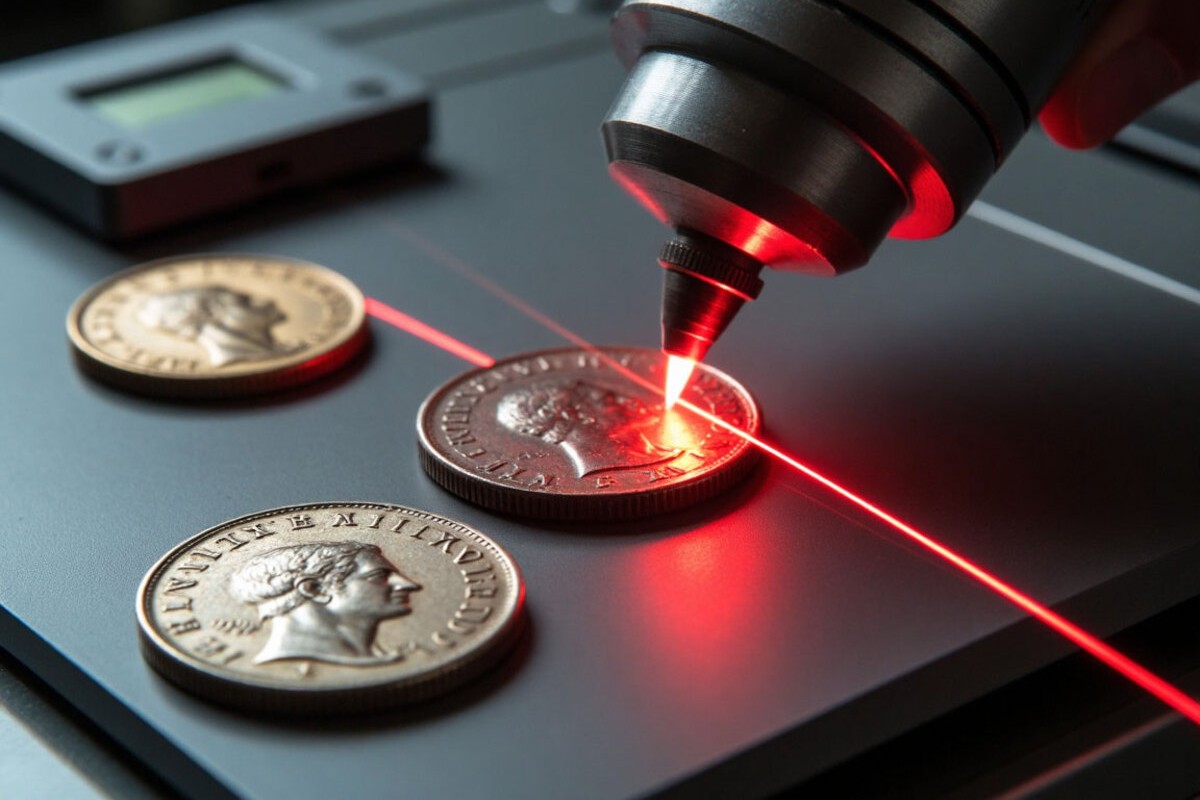 Výskumníci používajú priemyselnú technológiu špeciálnej laserovej reflektometrie na štúdium mincí Rímskej ríše bez ich poškodenia