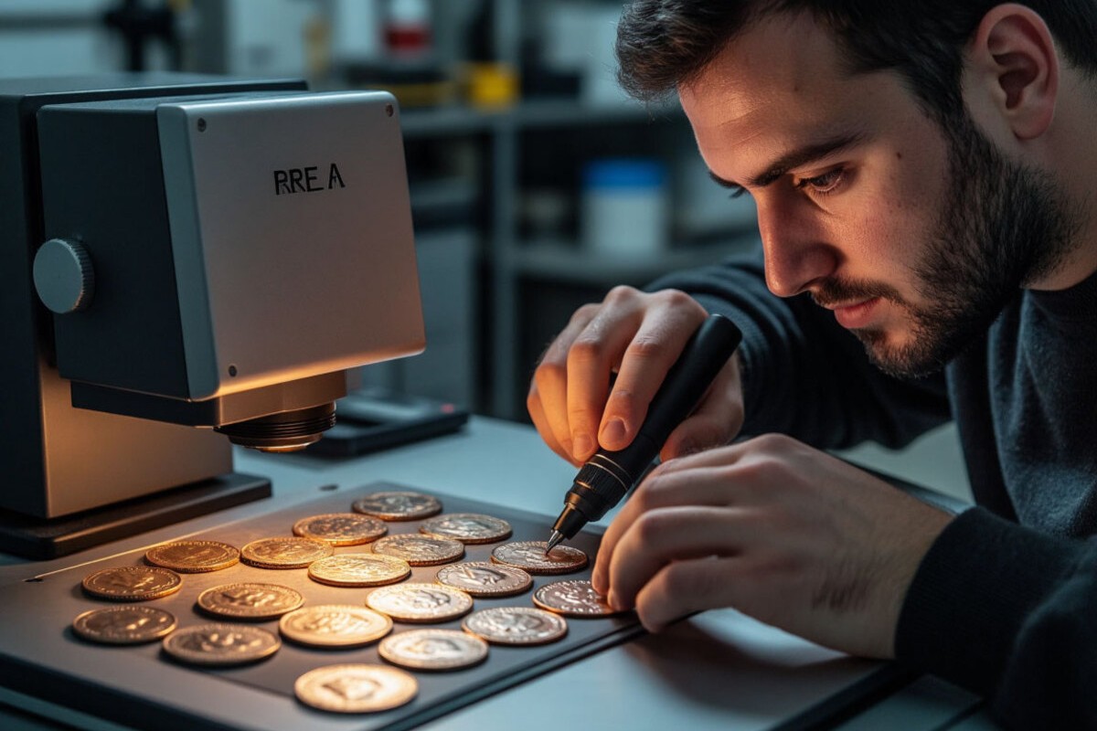 Výskumníci používajú priemyselnú technológiu špeciálnej laserovej reflektometrie na štúdium mincí Rímskej ríše bez ich poškodenia
