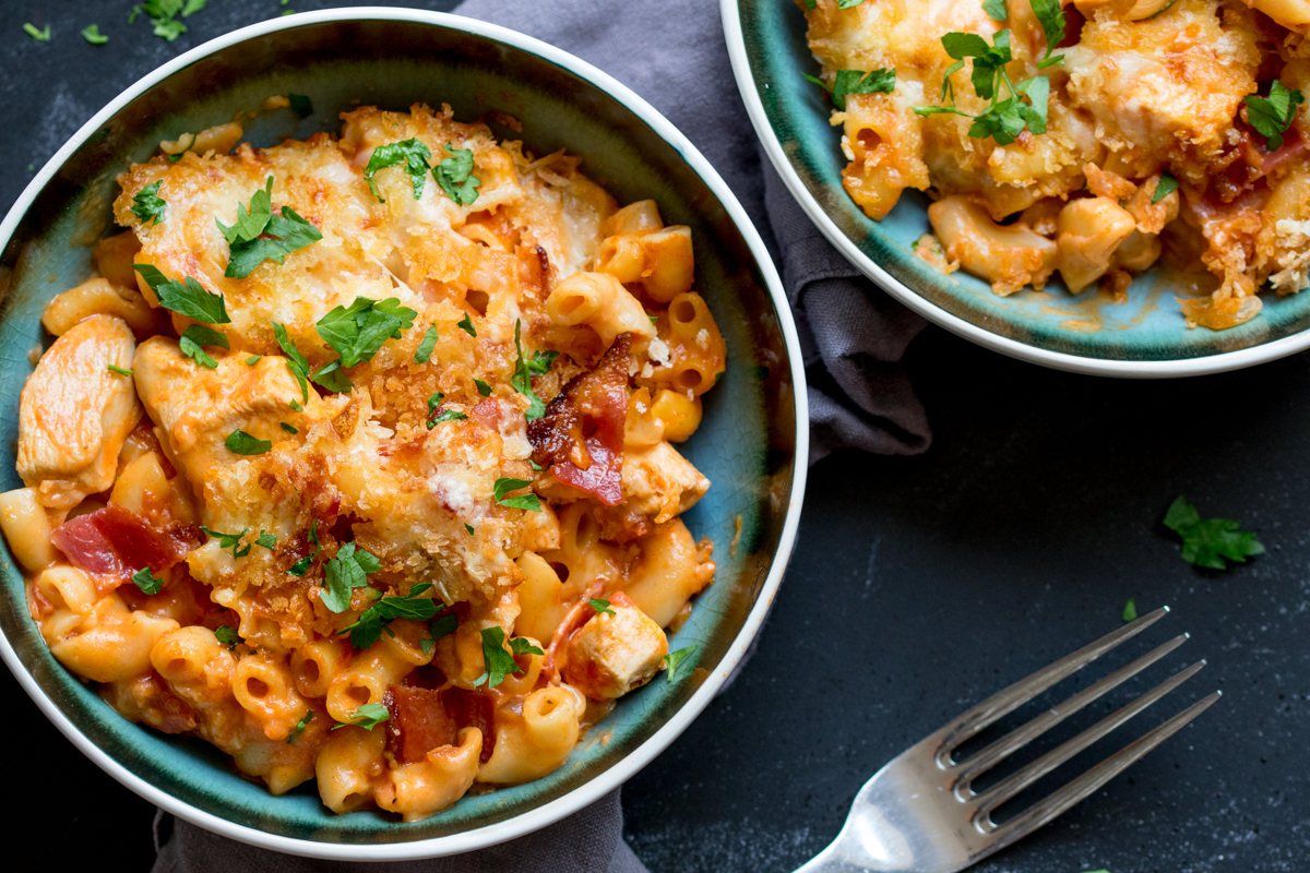 Pečená pasta s kuracím mäsom a zeleninou