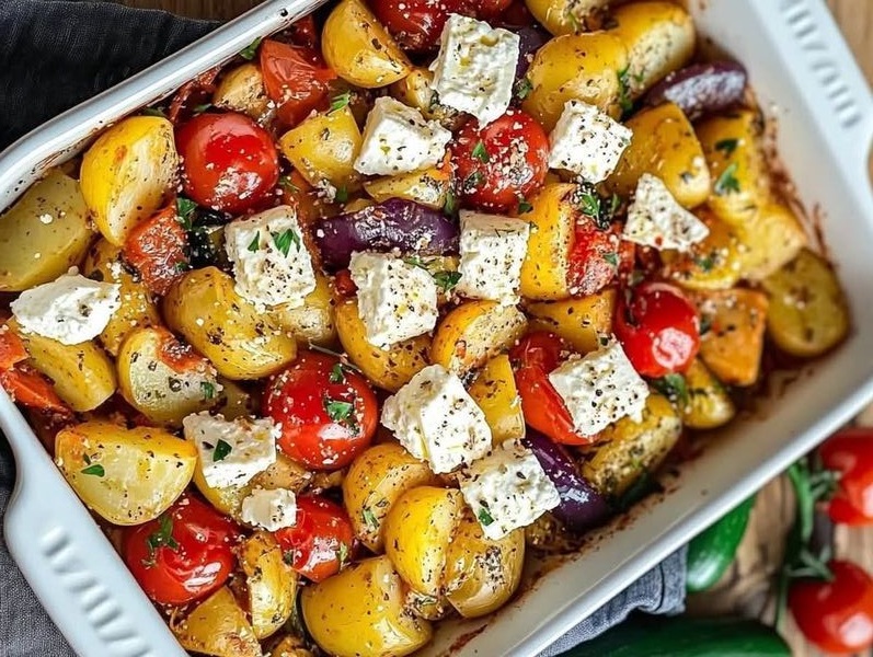 Jesenná zelenina zapekaná s feta syrom: zeleninová lahôdka v chladných dňoch