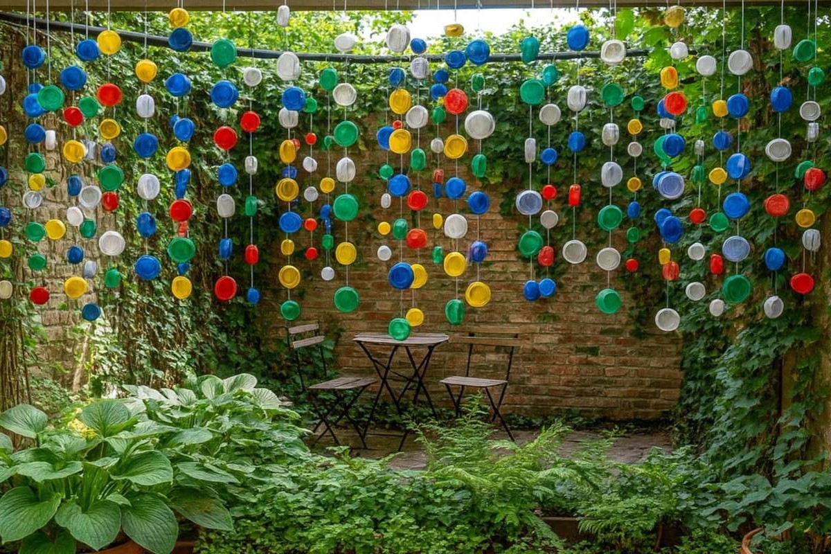 Zavesenie viečok od sycených nápojov v záhrade: prečo sa to odporúča a načo to slúži