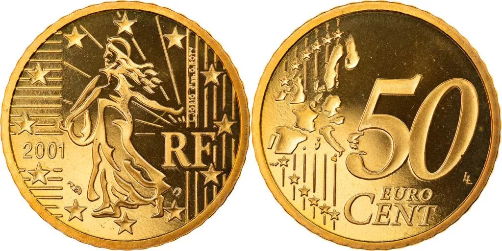 Pozorne si pozrite mince s nominálnou hodnotou 50 centov, ktoré máte doma, pretože táto stojí 11 500 eur